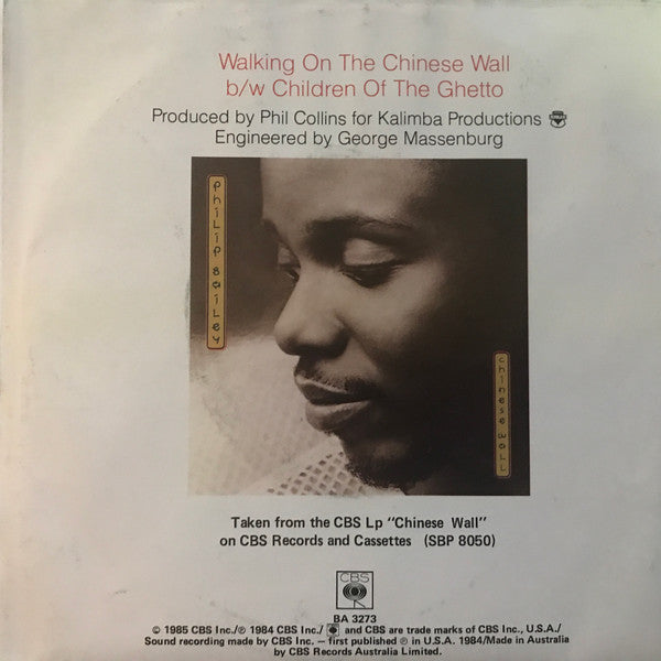 Philip Bailey : Walking On The Chinese Wall (7")