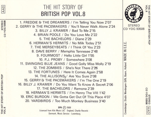 Various : The Hit Story Of British Pop Vol.8 (CD, Comp)