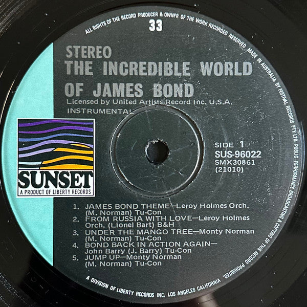Various : The Incredible World Of James Bond (LP, Album, RE)