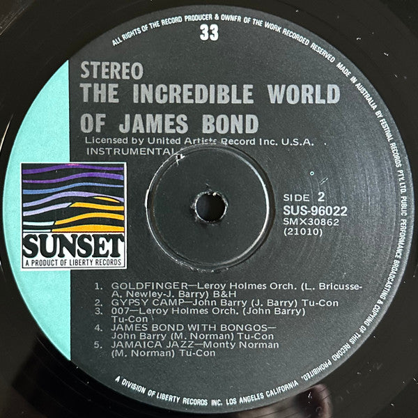 Various : The Incredible World Of James Bond (LP, Album, RE)