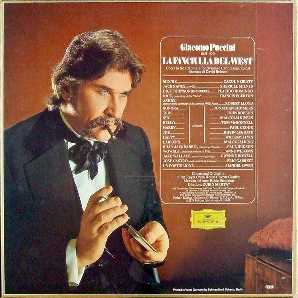 Giacomo Puccini : Zubin Mehta, Orchestra Of The Royal Opera House, Covent Garden, Chorus Of The Royal Opera House, Covent Garden : La Fanciulla Del West (3xLP + Box)