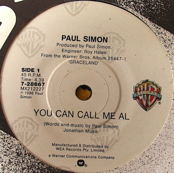 Paul Simon : You Can Call Me Al (7", Single)