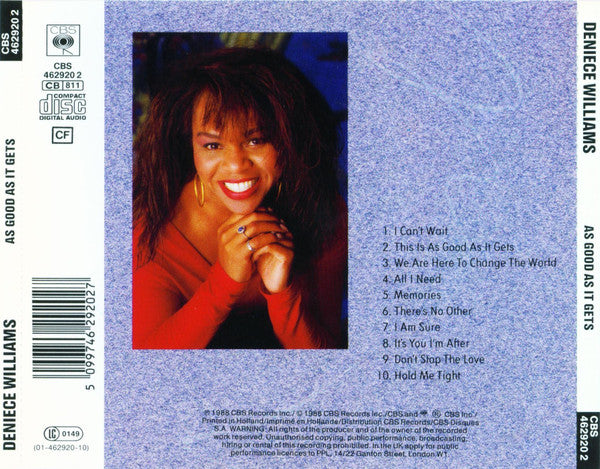 Deniece Williams : As Good As It Gets (CD, Album)