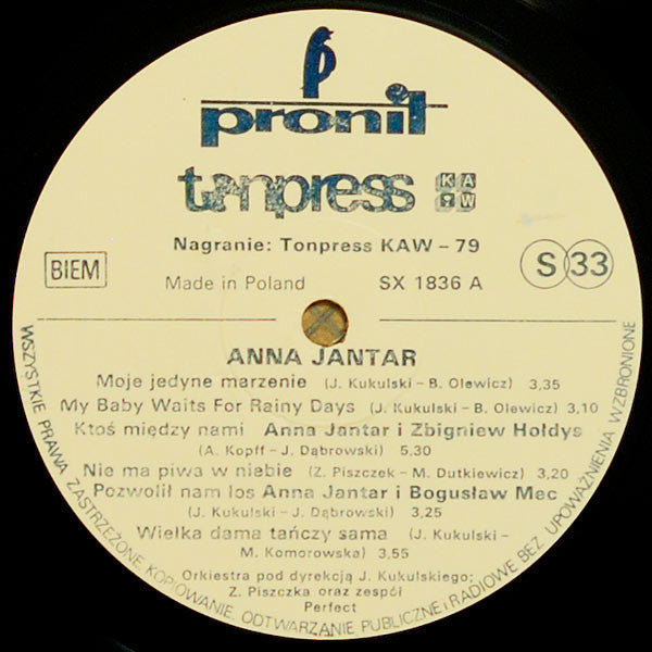 Anna Jantar : Anna Jantar (LP, Album, RP)