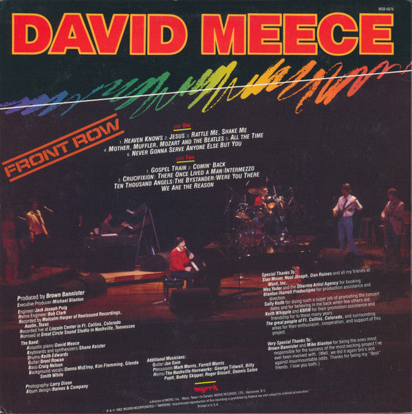 David Meece : Front Row (LP, Album)