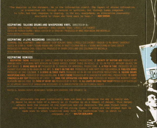 Various : Keepintime: A Live Recording (DVD-V, PAL + CD)