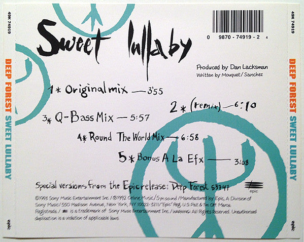 Deep Forest : Sweet Lullaby (CD, Maxi)