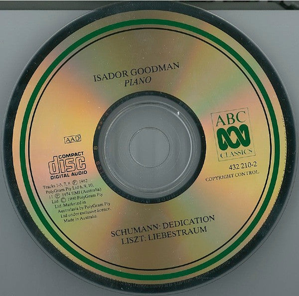 Isador Goodman : Schumann: Dedication - Liszt: Liebestraum (CD, Comp)