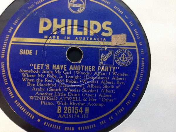 Winifred Atwell : Let's Have Another Party (Shellac, 10")