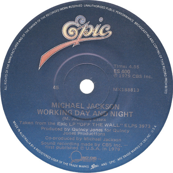 Michael Jackson : Rock With You (7", Single)
