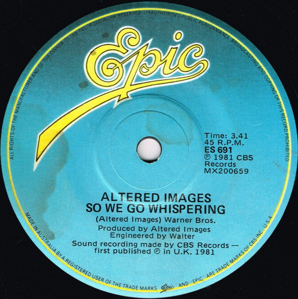 Altered Images : Happy Birthday (7", Single)