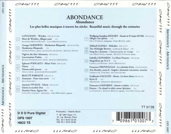 Various : Abondance • Abundance (CD, Comp)