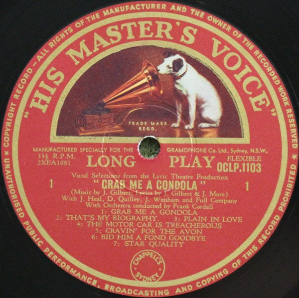 Joan Heal, Denis Quilley, Jane Wenham, James Gilbert (2), Julian More : Grab Me A Gondola (LP, Album, Mono)