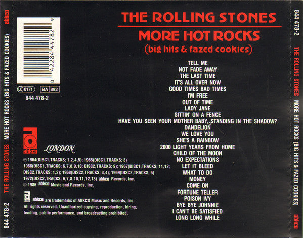 The Rolling Stones : More Hot Rocks (Big Hits & Fazed Cookies) (2xCD, Comp, RE, RM)