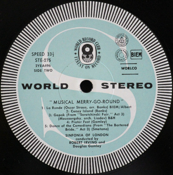 Sinfonia Of London Conducted By Robert Irving (2) And Douglas Gamley : Musical Merry-Go-Round - A Fairground Fantasia (LP, Album, Club)