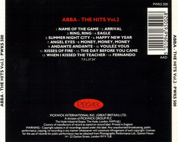 ABBA : The Hits • 2 (CD, Comp, RE)