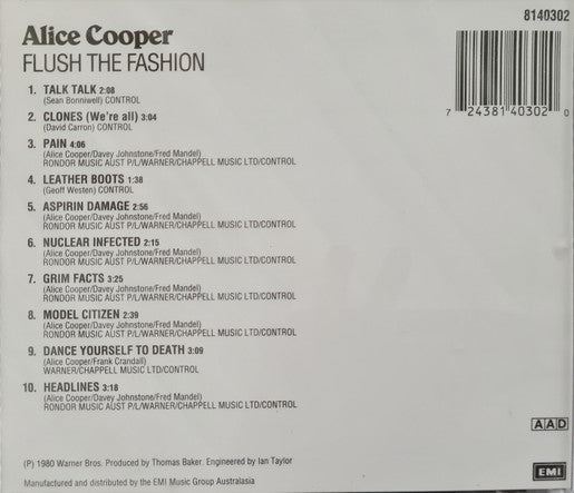 Alice Cooper (2) : Flush The Fashion (CD, Album)