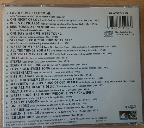 Richard Tauber : The Voice Of Romance (CD, Comp)