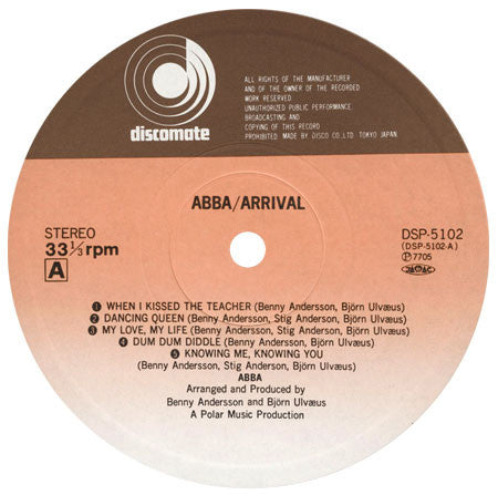 ABBA = アバ* : Arrival = アライバル (LP, Album, RE)