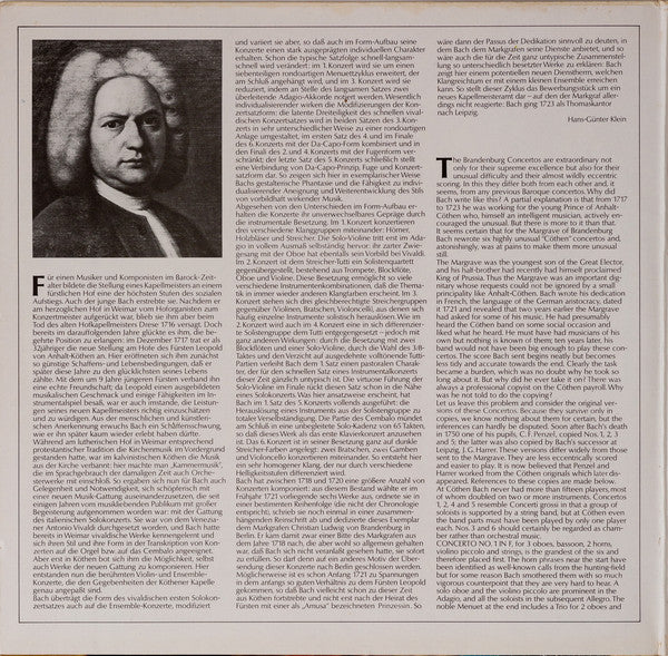 J.S. Bach* - Members Of The Los Angeles Philharmonic, Pinchas Zukerman : 6 Brandenburghische Konzerte (2xLP)