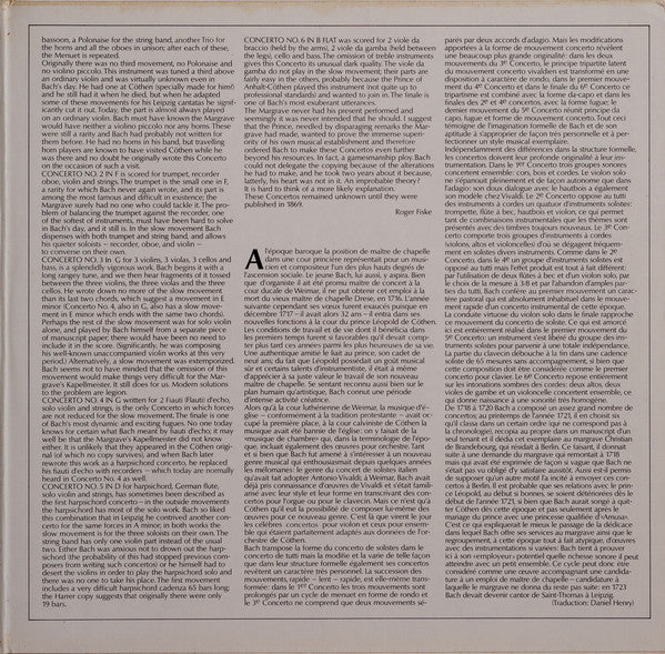 J.S. Bach* - Members Of The Los Angeles Philharmonic, Pinchas Zukerman : 6 Brandenburghische Konzerte (2xLP)