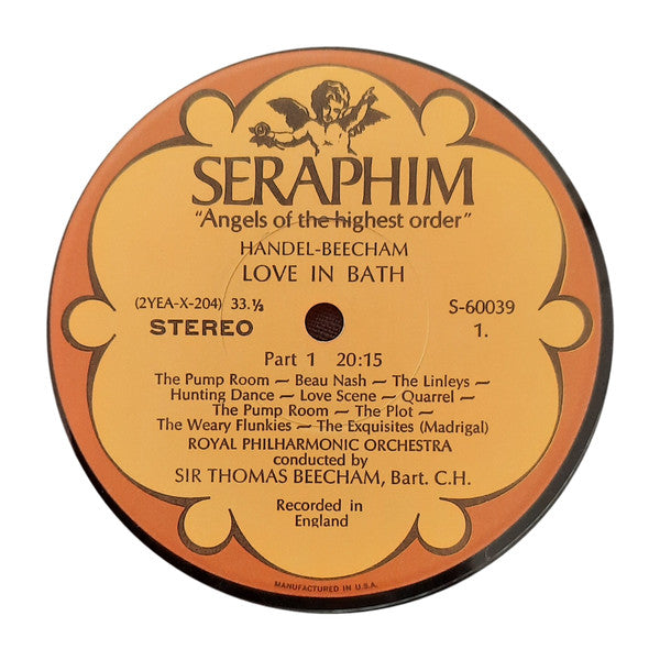 Sir Thomas Beecham, Royal Philharmonic Orchestra With Ilse Hollweg : Handel-Beecham: Love In Bath (A Balletic Entertainment) (LP)
