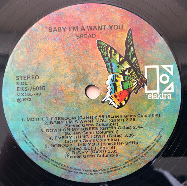 Bread : Baby I'm-A Want You (LP, Album, Gat)