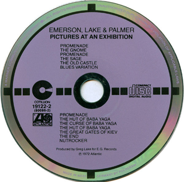 Emerson, Lake & Palmer : Pictures At An Exhibition (CD, Album, RE, Tar)