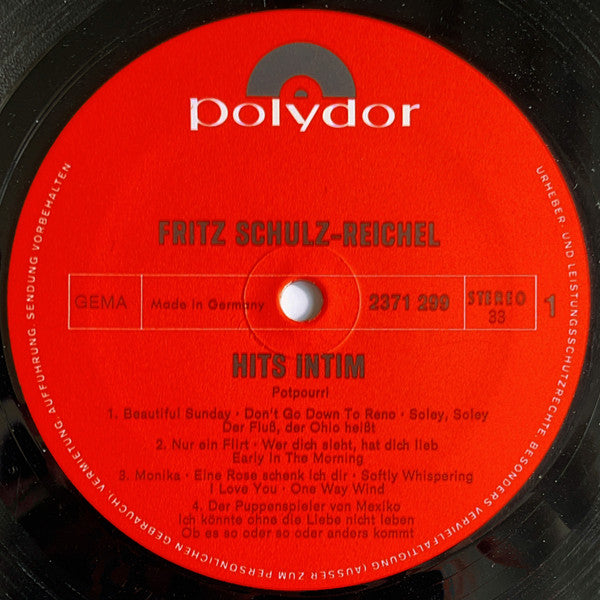 Fritz Schulz-Reichel : Hits Intim (LP)