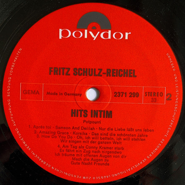 Fritz Schulz-Reichel : Hits Intim (LP)
