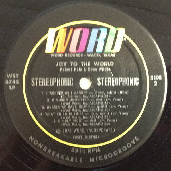 Robert Hale & Dean Wilder : Joy To The World (LP)