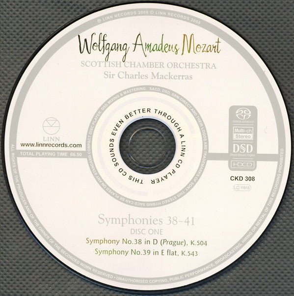Wolfgang Amadeus Mozart, Scottish Chamber Orchestra, Sir Charles Mackerras : Symphonies 38-41 (2xSACD, Hybrid, Multichannel, Album, HDC)