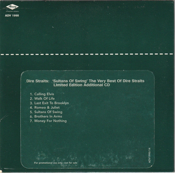 Dire Straits : 'Sultans Of Swing' The Very Best Of Dire Straits (Limited Edition Additional CD) (HDCD, Advance, Comp, Ltd, Promo)