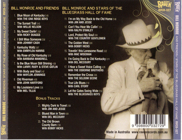 Bill Monroe : Bill Monroe And Friends / Stars Of The Bluegrass Hall Of Fame (CD, Comp)