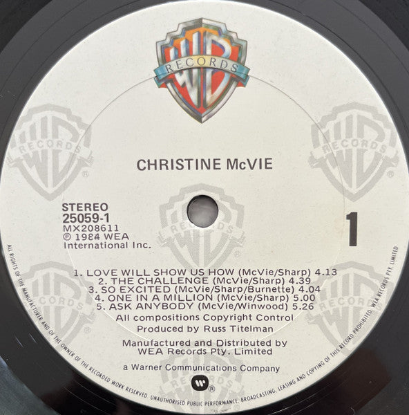 Christine McVie : Christine McVie (LP, Album)