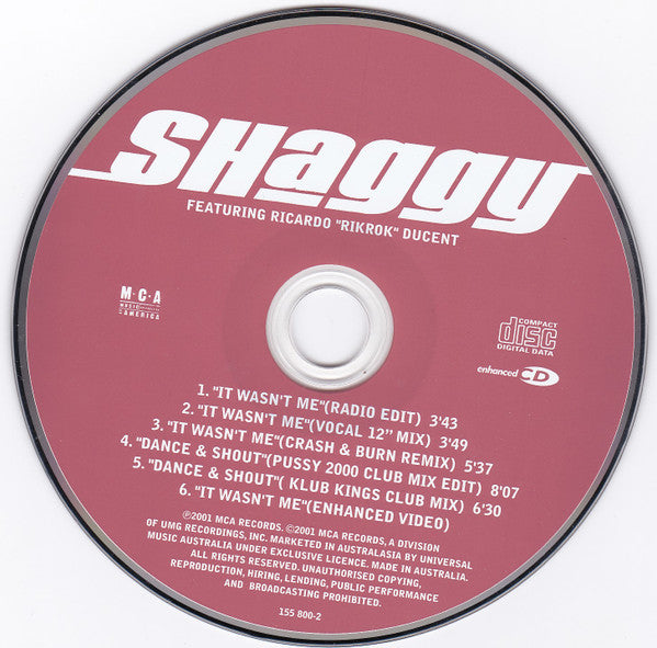 Shaggy Featuring Rikrok* : It Wasn't Me (CD, Single, Enh)