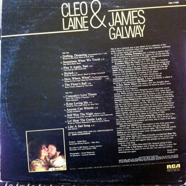 Cleo Laine & James Galway : Sometimes When We Touch (LP, Album)