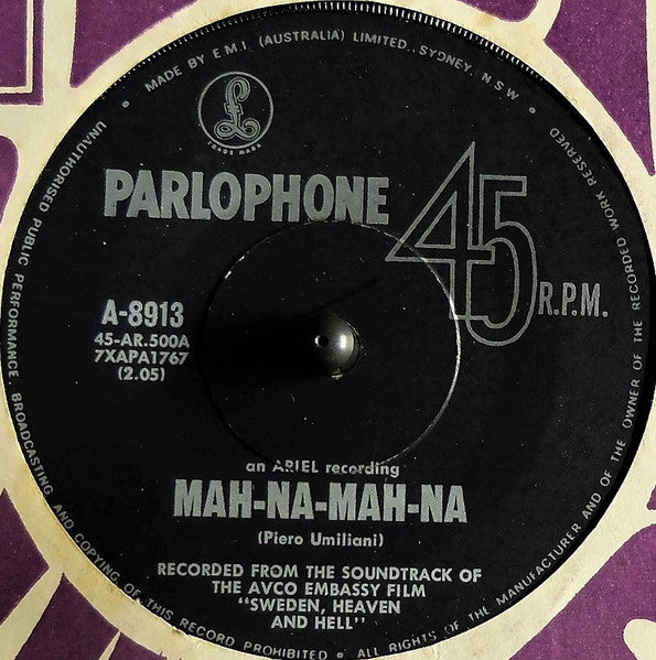 Piero Umiliani : Mah-Na-Mah-Na (7", Single)