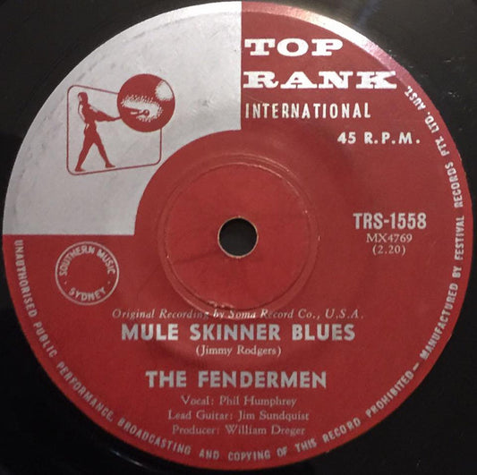 The Fendermen : Mule Skinner Blues (7", Single)