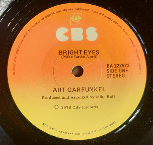 Art Garfunkel : Bright Eyes (7", Single)