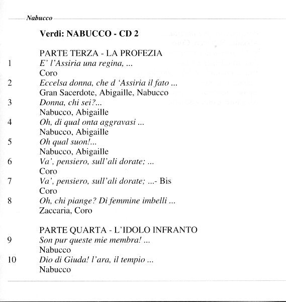 Giuseppe Verdi - Callas*, Vittorio Gui : Nabucco (2xCD, RE, RM)