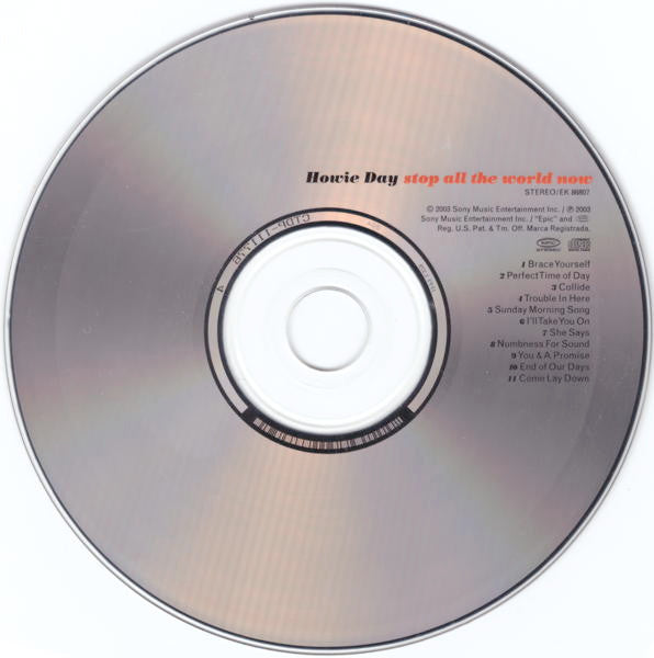 Howie Day : Stop All The World Now (CD, Album)