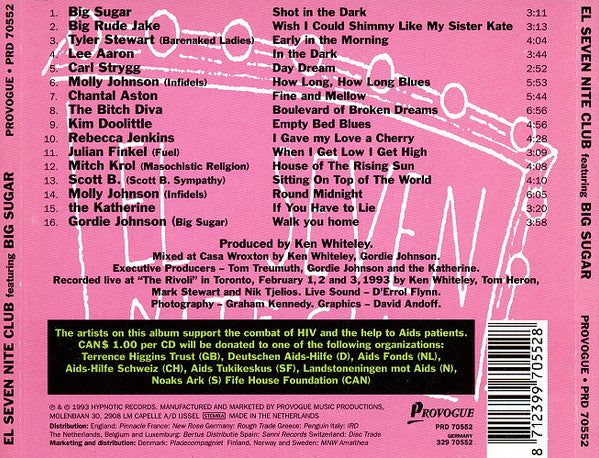 Big Sugar : El Seven Nite Club (CD, Album)