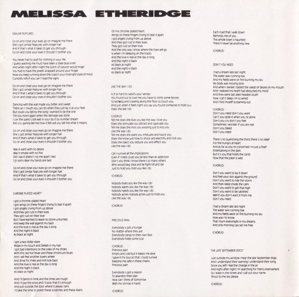 Melissa Etheridge : Melissa Etheridge (CD, Album, Dis)