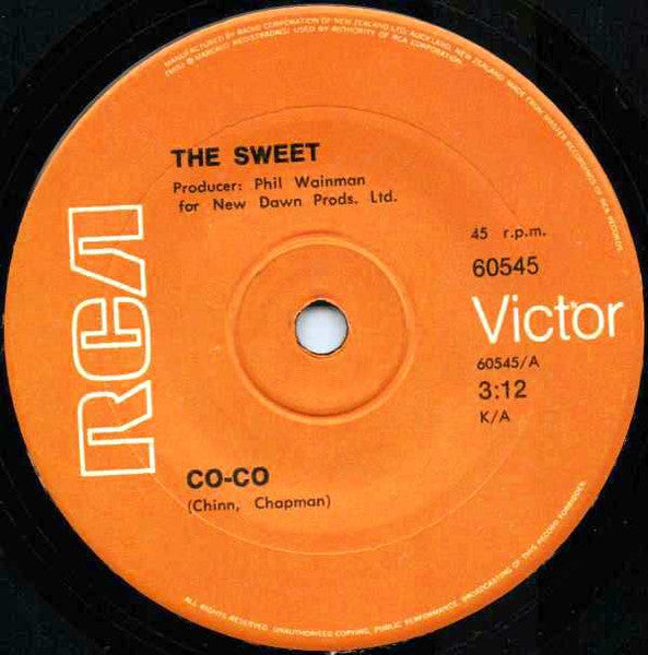 The Sweet : Co-Co (7", Single, Mono)
