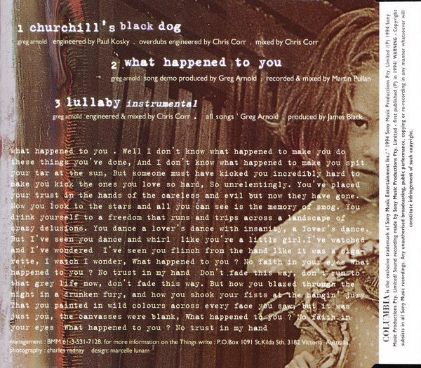 Things Of Stone & Wood : Churchills's Black Dog (CD, Single)