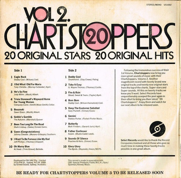 Various : 20 Chartstoppers Vol 2. (LP, Comp)