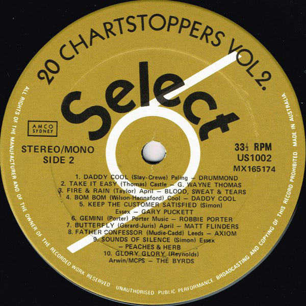 Various : 20 Chartstoppers Vol 2. (LP, Comp)