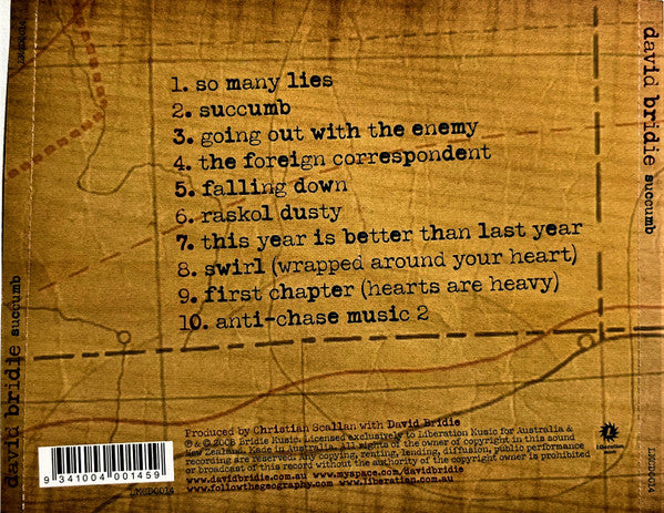 David Bridie : Succumb (CD)