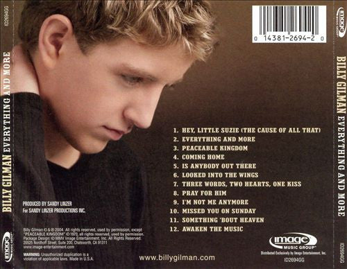 Billy Gilman : Everything And More (CD, Album)